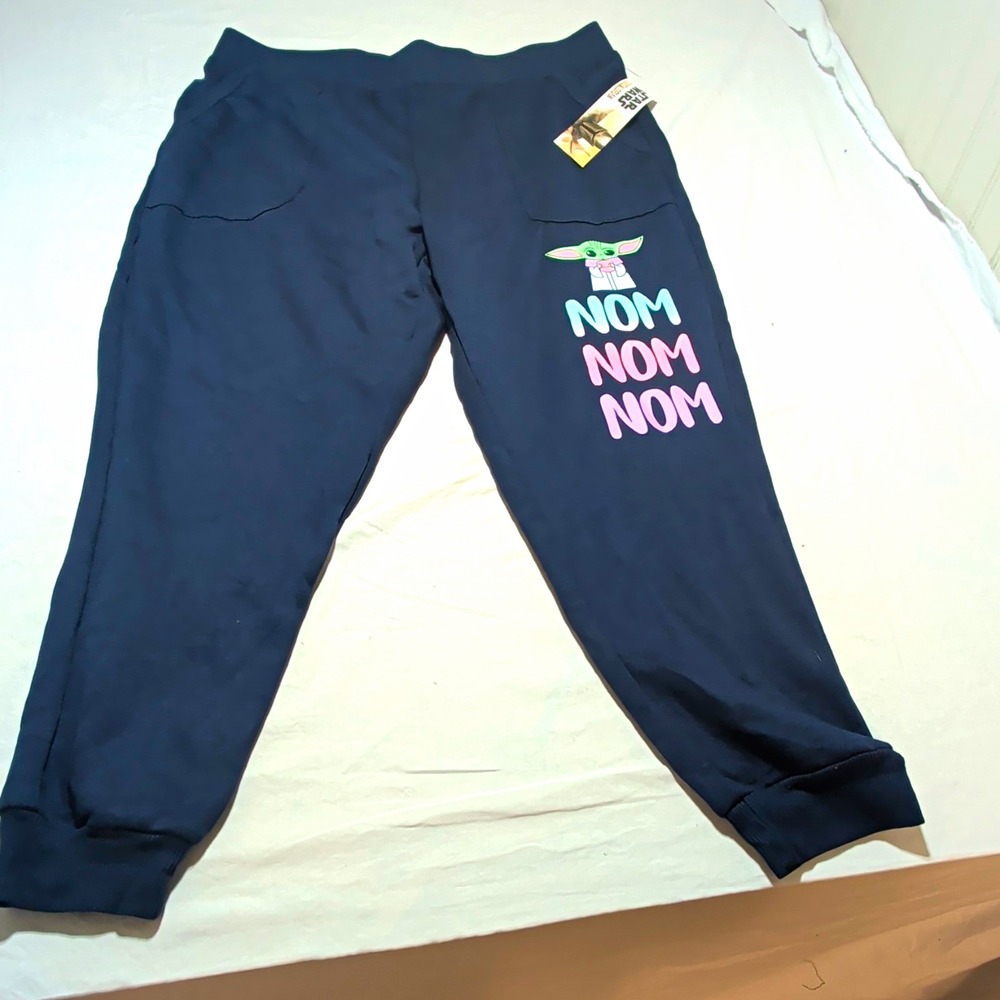 Star Wars Mandalorian Grogu Baby Yoda Kids Size L 12-14 Lounge Pajama Pants NEW
